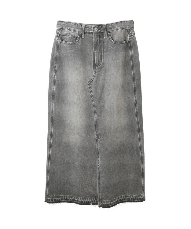 YECCA VECCA クリアコーティングデニムロングスカート Gray