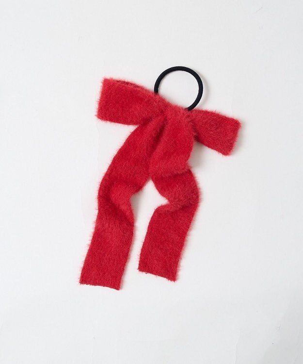 WEGO Lシャギーニットリボンゴム レッド