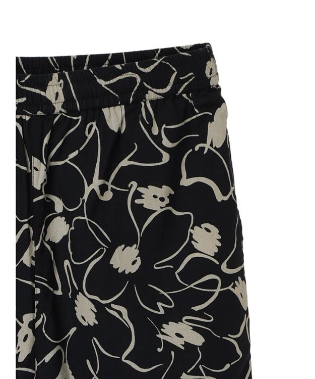 CRAFT STANDARD BOUTIQUE インド綿アソート柄イージーパンツ Black