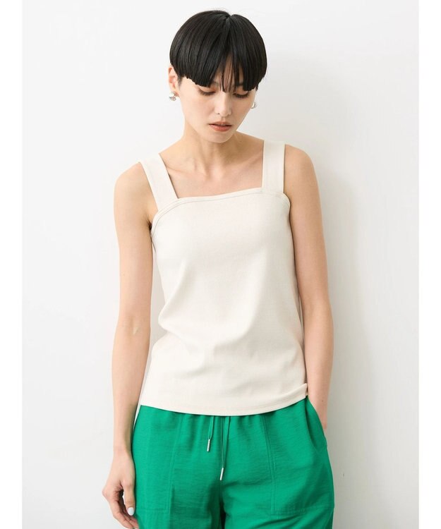 AMERICAN HOLIC 抗菌防臭テレコベアタンクトップ Ivory