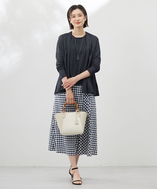 J.PRESS LADIES S 【洗える】ミラノ風天竺シアー カットソー ネイビー系