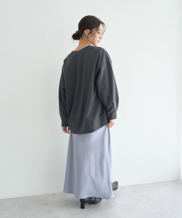 YECCA VECCA 起毛ロゴプルオーバー Charcoal Gray
