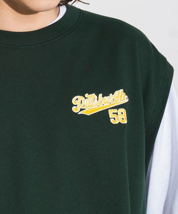 WEGO 【SETUPアイテム】アンサンブルスウェットベストT（S） グリーン