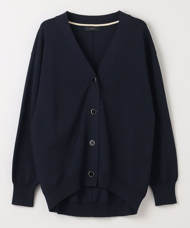 ANY SIS 【洗える】Ｖネック カーディガン ネイビー