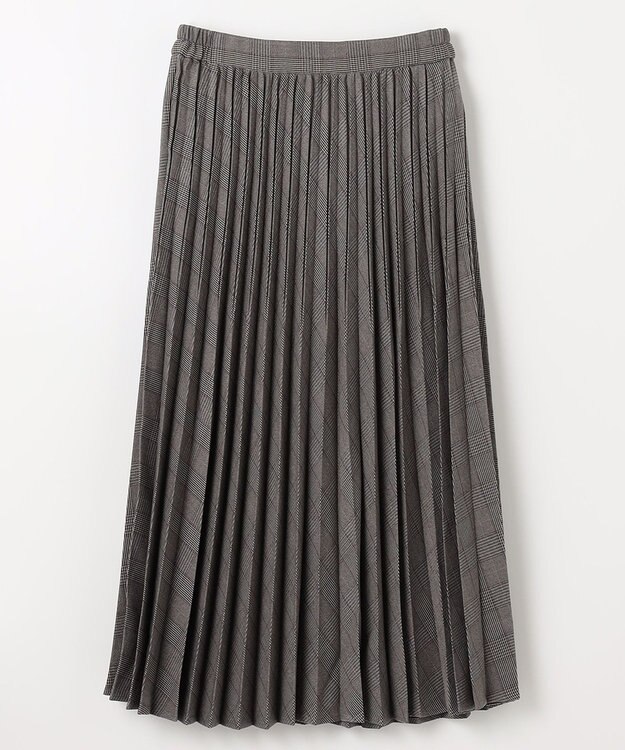 ANY 【14色展開/洗える】ウーリッシュ プリーツスカート グレー(グレンチェック）