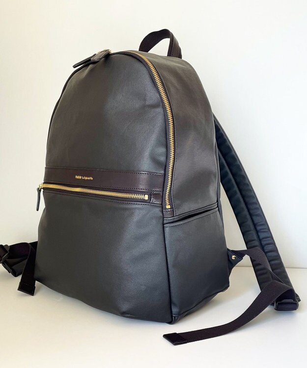 Hekhèr Le Style de Vie 【日本製 / A4サイズ対応/汚れにくい】PUコットンキャンバス リュックサック ブラック