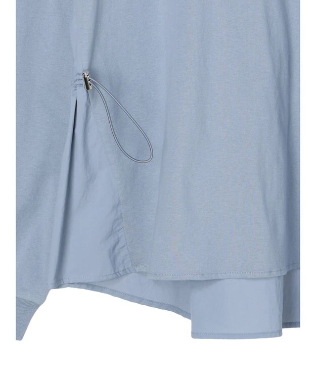 Green Parks ドロストドッキング長袖プルオーバー Sax