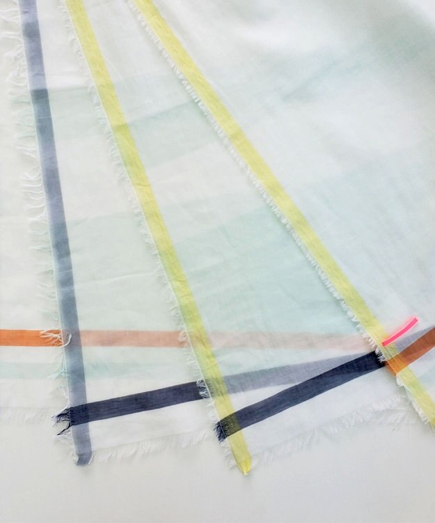 POLS 播州織 極細コットンストール ヒスイ