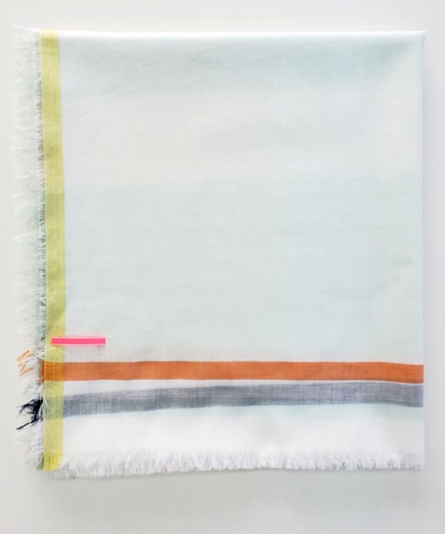 POLS 播州織 極細コットンストール ヒスイ