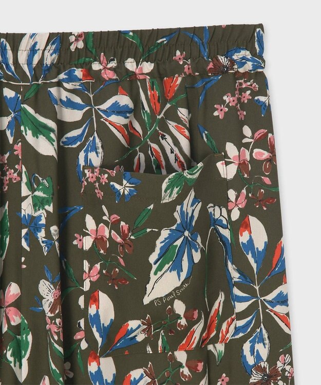 Paul Smith Number Floral ワイドパンツ カーキ
