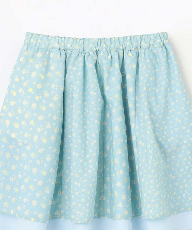 組曲 KIDS 【150-160㎝】フラワーパッチワークスカート サックスブルー系5