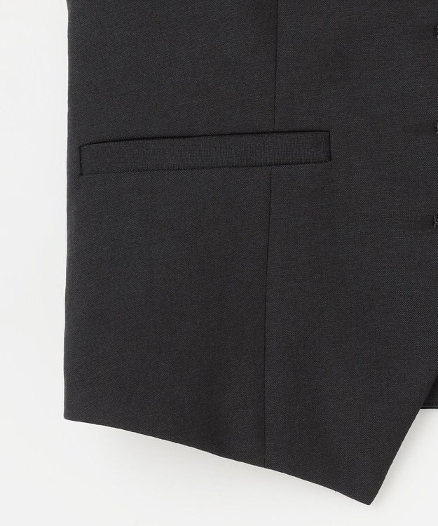 GRACE CONTINENTAL リネン混ツイルジレ ブラック