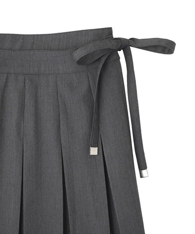 Green Parks ■ＷＩＴＨ　ＫＵＲＵＭＩ．Ｎ　プリーツロングスカート Charcoal Gray