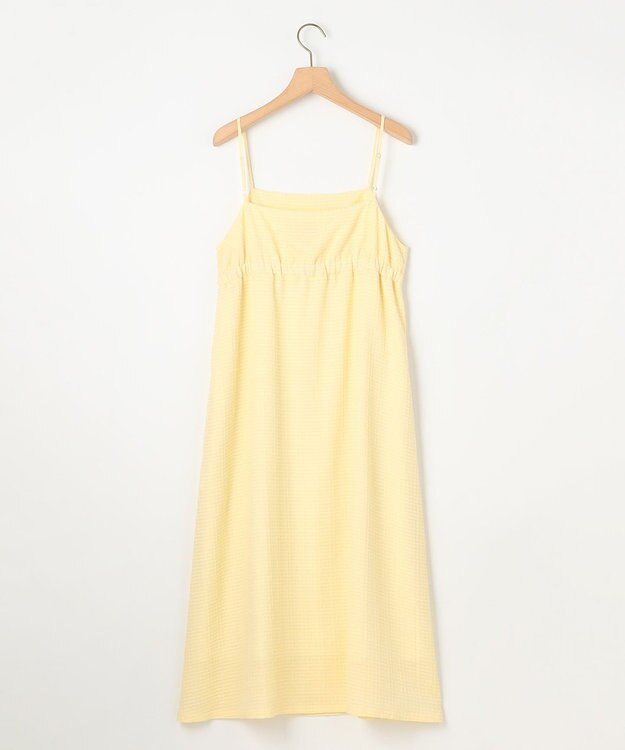 組曲 ステッチストライプドビー キャミワンピース シェルイエロー系