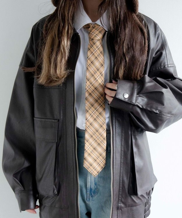 WEGO 【SCHOOL ITEM】柄ネクタイ9 イエローチェック１