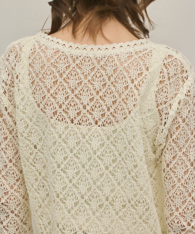 GRACE CONTINENTAL レースフレアスリーブトップ キナリ