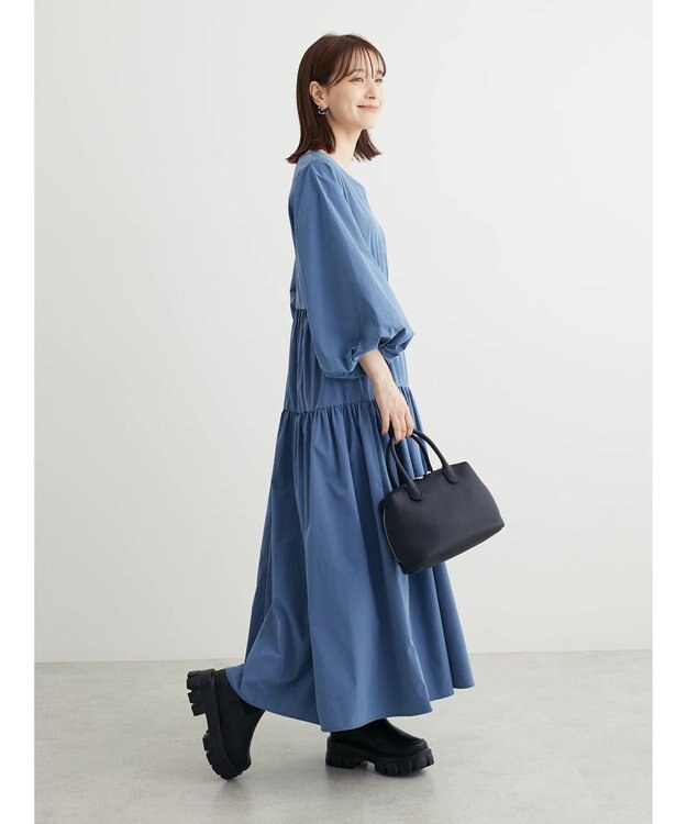 Green Parks ・ＥＬＥＮＣＡＲＥ　ＤＵＥ　ドロストティアードワンピース Blue