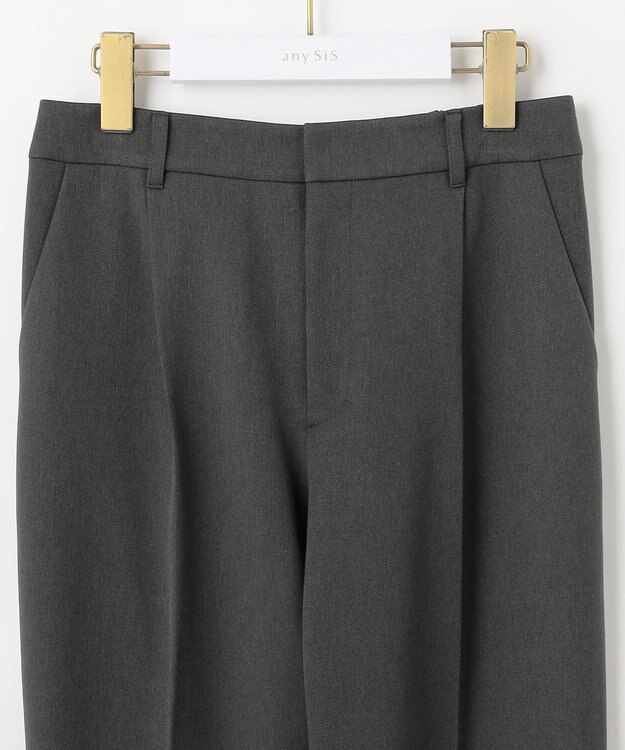 ANY SIS L 【セットアップ対応】ビューティーツイルストレッチ テーパードパンツ チャコール