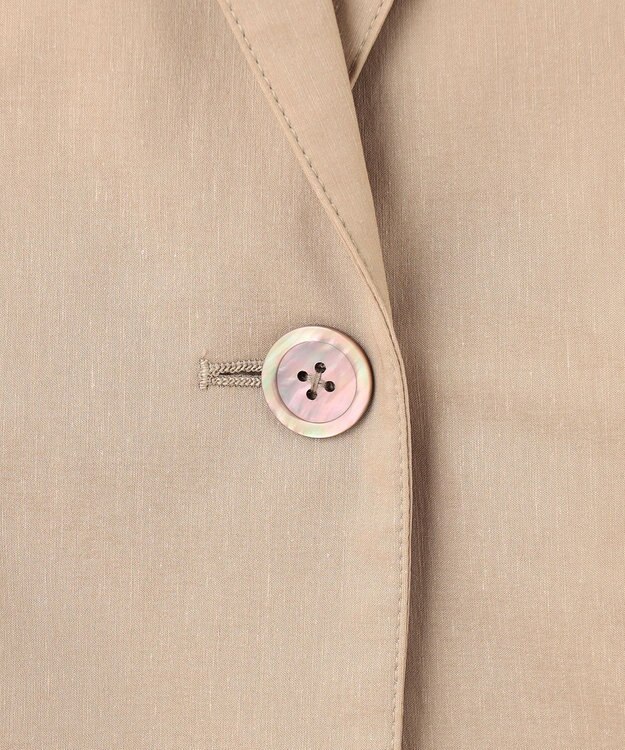 J.PRESS LADIES 【セットアップ対応】セルロースリネンストレッチ テーラード ジャケット ベージュ系