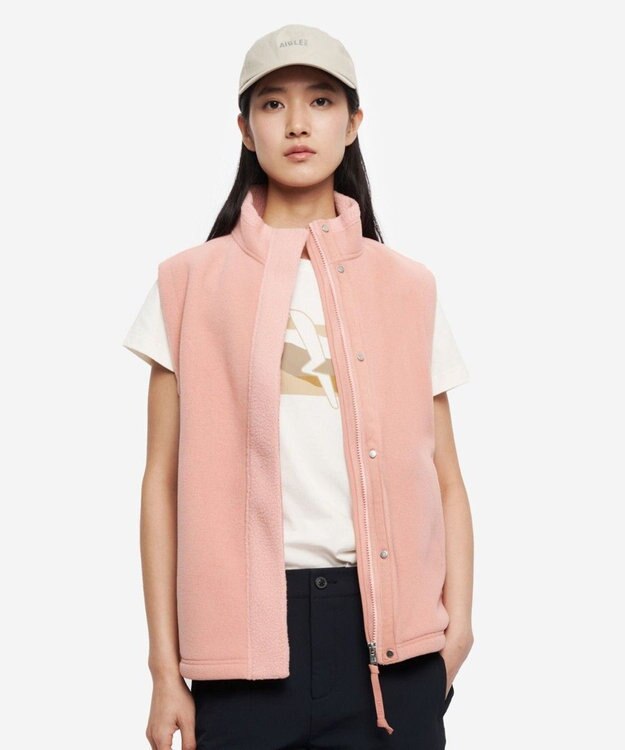 AIGLE ポーラテック ノースリーブベスト ピンク