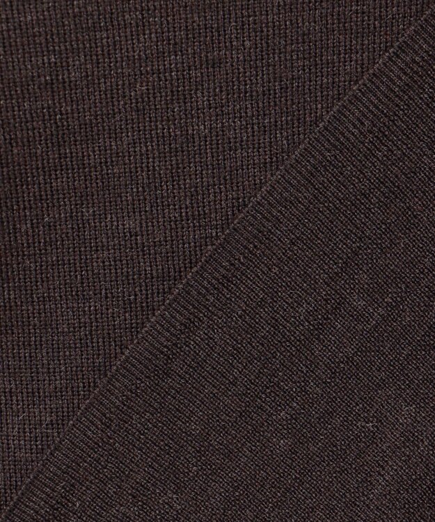 ICB 【洗える】エクストラファインメリノ クルーネックプルオーバー バーントブラウン系