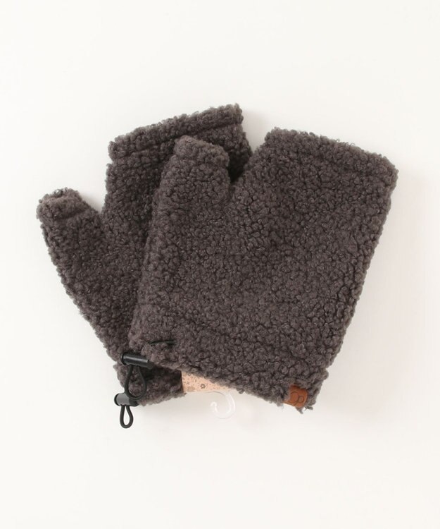 OP／FILA 【OP】ボアグローブ チャコールグレー