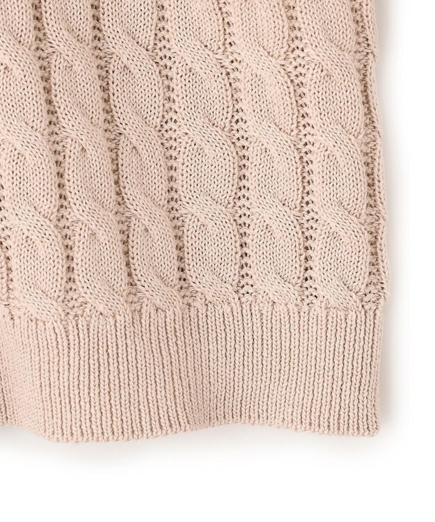 23区 S 【Oggi4月号掲載/洗える】コットンギマ ケーブル ニット ベージュ系