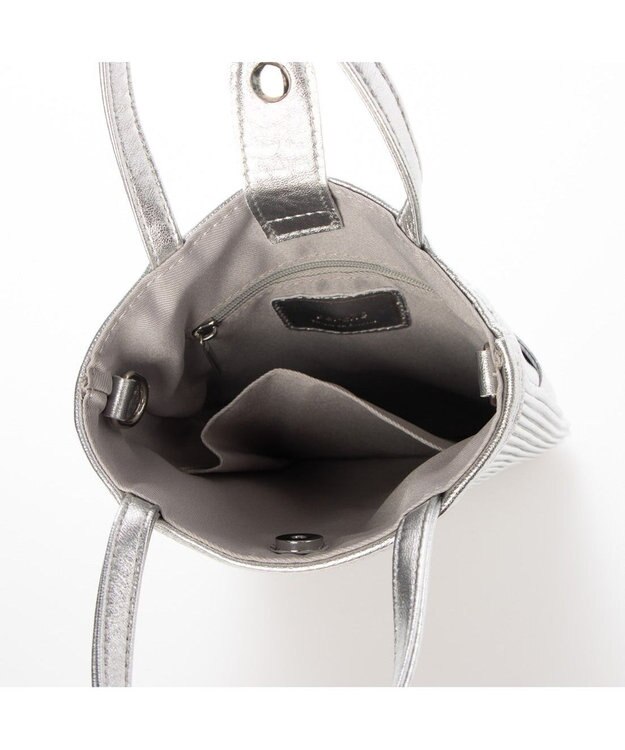 UNBILLION 【テレビ ドラマ着用アイテム】ペルケ perche / シーププリーツパール付き2wayミニショルダー シルバー