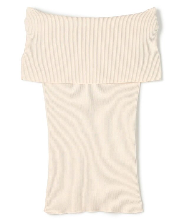 BEIGE， 【洗える】BRERA / オフショルダーストレッチリブニット Ecru