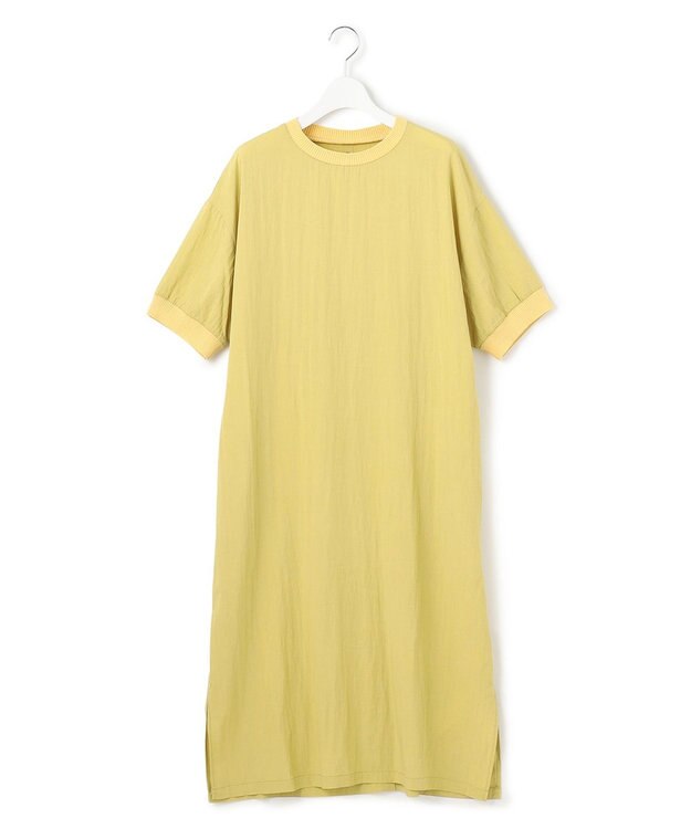 J.PRESS YORK STREET 【WOMEN】ワッシャーニットコンビ ワンピース イエロー系