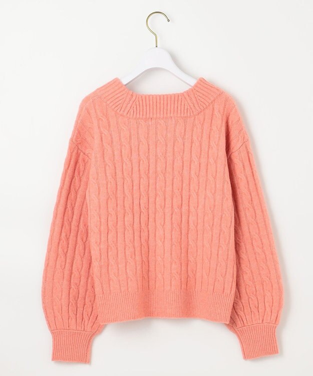 ANY SIS 【洗える】ケーブルAir ニット オレンジ