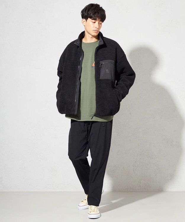 SHARE PARK MENS 【UNISEX】UVカット アートコラボロングTシャツ〈CAMP〉（L・XLサイズ） カーキ