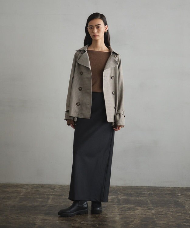 CRAFT STANDARD BOUTIQUE バイアスＩラインスカート Black