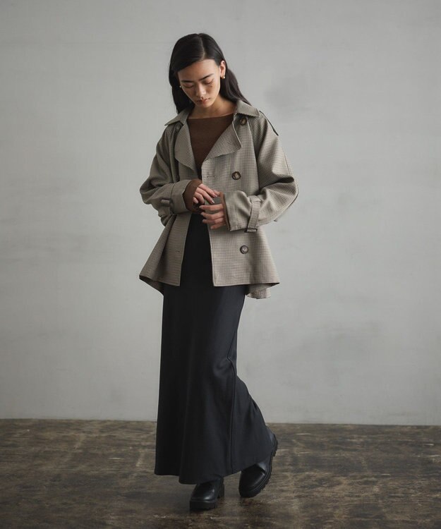 CRAFT STANDARD BOUTIQUE バイアスＩラインスカート Black