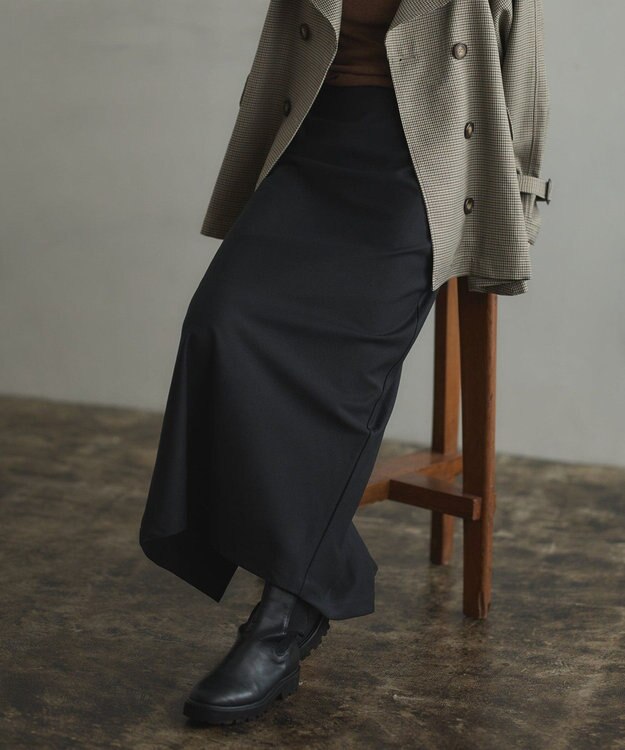 CRAFT STANDARD BOUTIQUE バイアスＩラインスカート Black