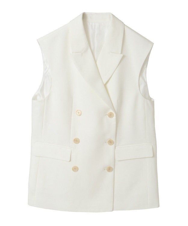 Green Parks テーラードベスト Off White