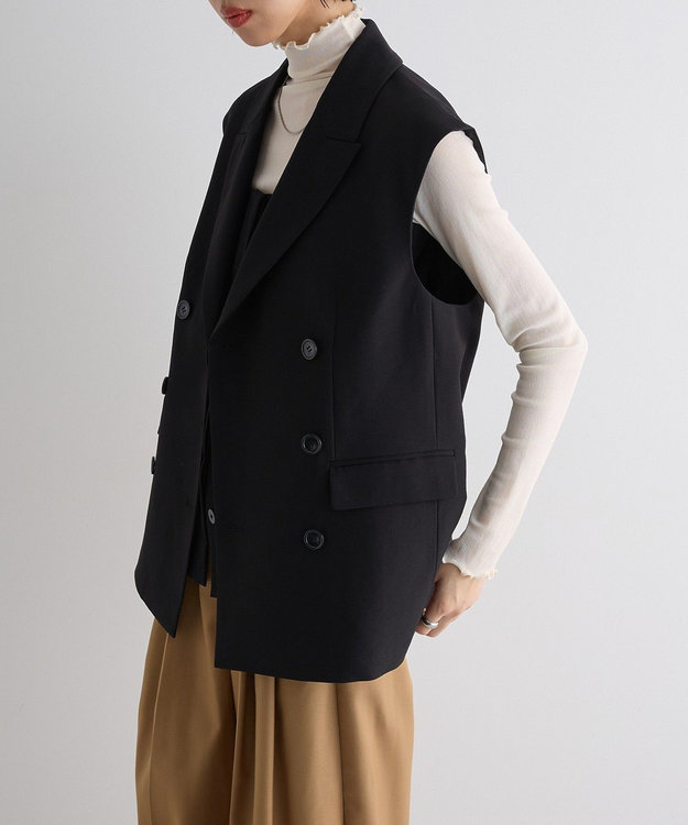 Green Parks テーラードベスト Black