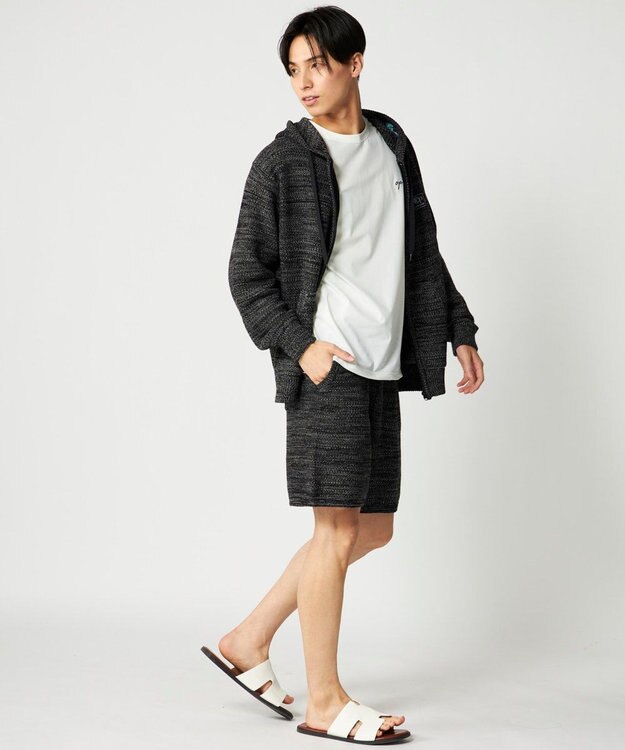 OP／FILA 【Ocean Pacific】ラーベンニットショーツ ブラック