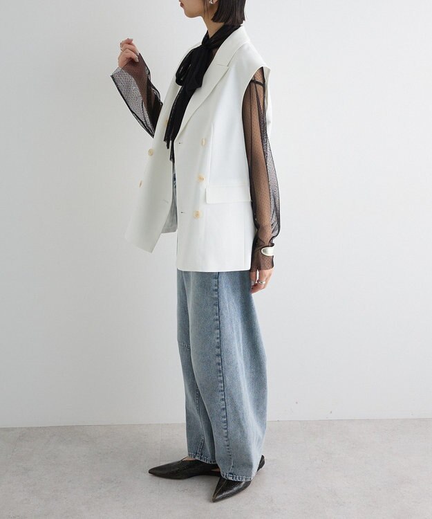 Green Parks テーラードベスト Off White