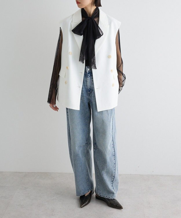 Green Parks テーラードベスト Off White