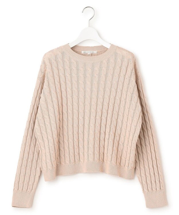 23区 S 【Oggi4月号掲載/洗える】コットンギマ ケーブル ニット ベージュ系