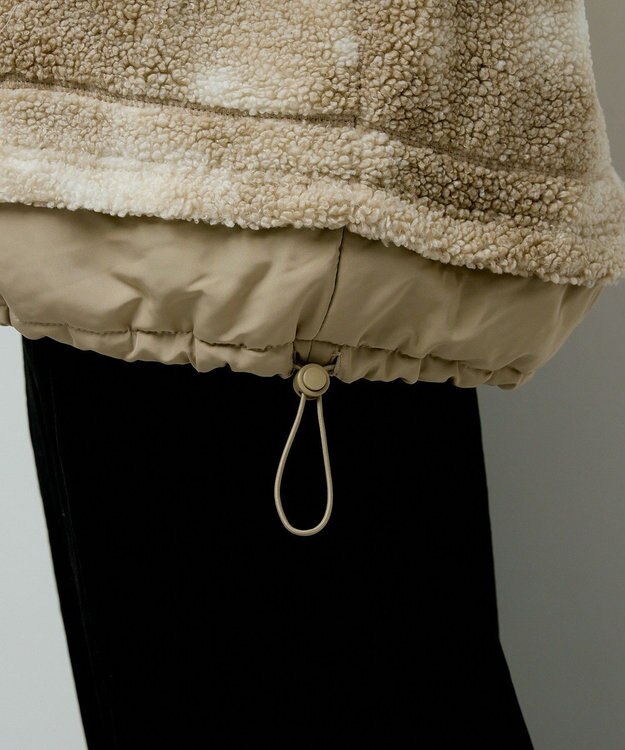 Green Parks スタンドボアジャケット Beige