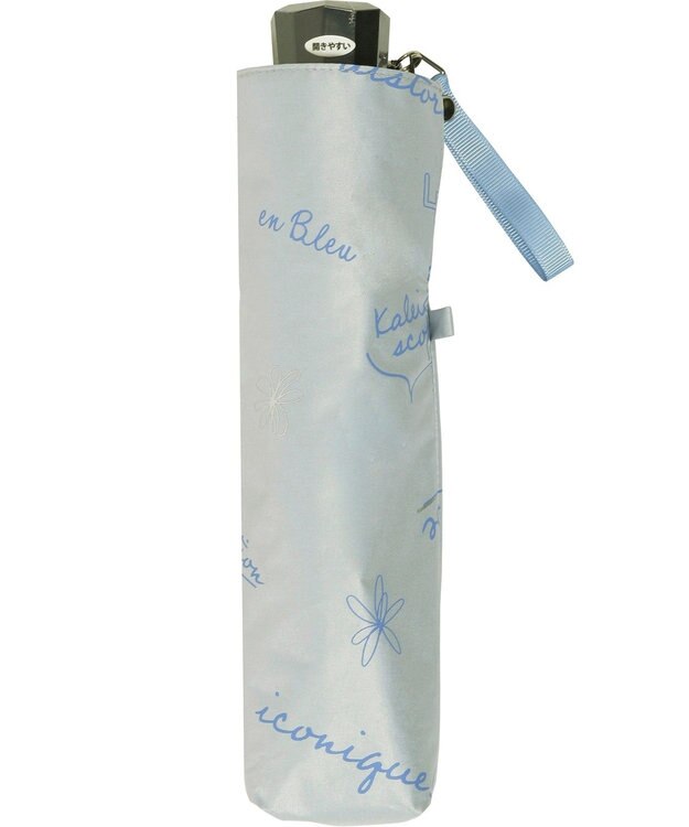 MOONBAT 【一級遮光/晴雨兼用】LANVIN en Bleu (ランバン オン ブルー) 折りたたみ日傘 ラインドローイング 遮光 遮熱 UV ライトグレー