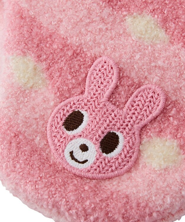 MIKI HOUSE HOT BISCUITS 【42-52cm】 ニット帽子(フード) ピンク