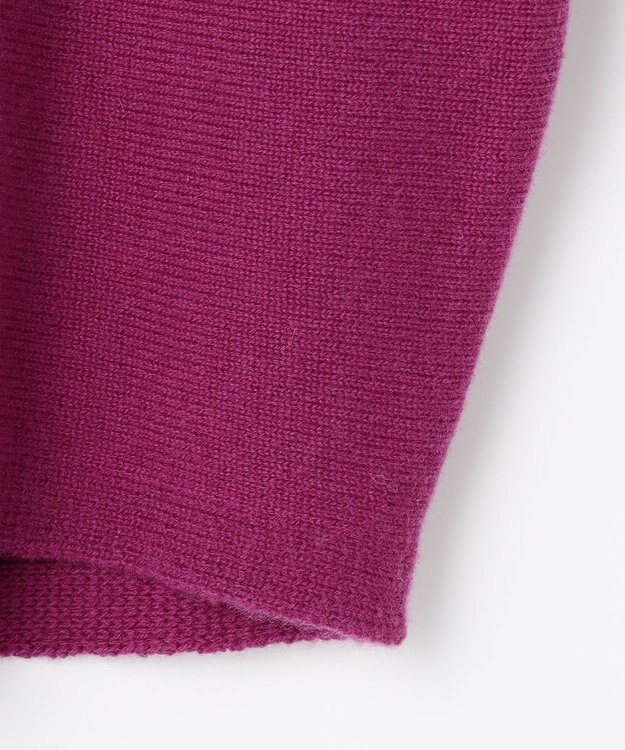 組曲 【加藤ローサさん着用】ウールカシミヤミックスボートネック ニット パープル系