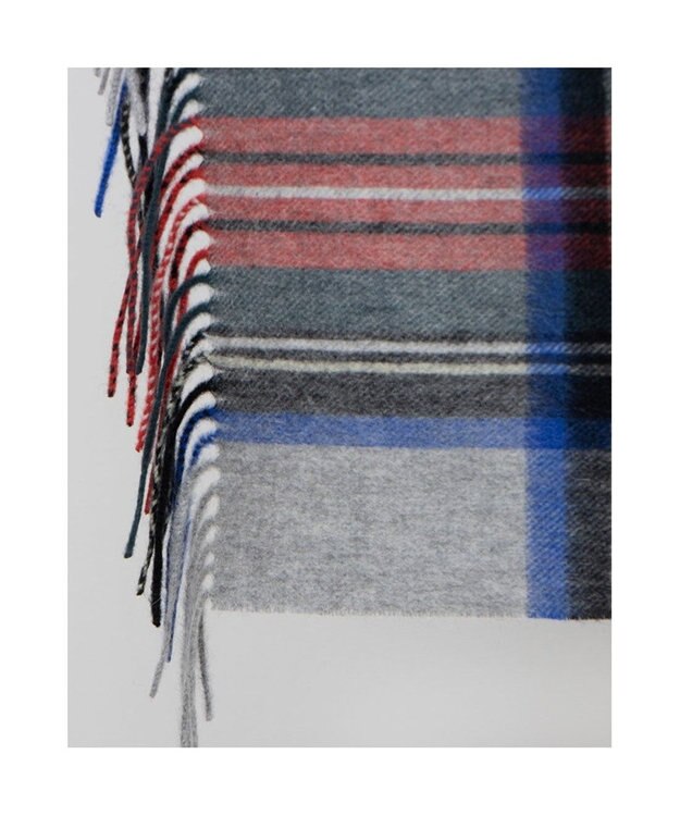 UNBILLION カシュネ cache nez / カシミヤ混紡毛チェック柄ストール GY