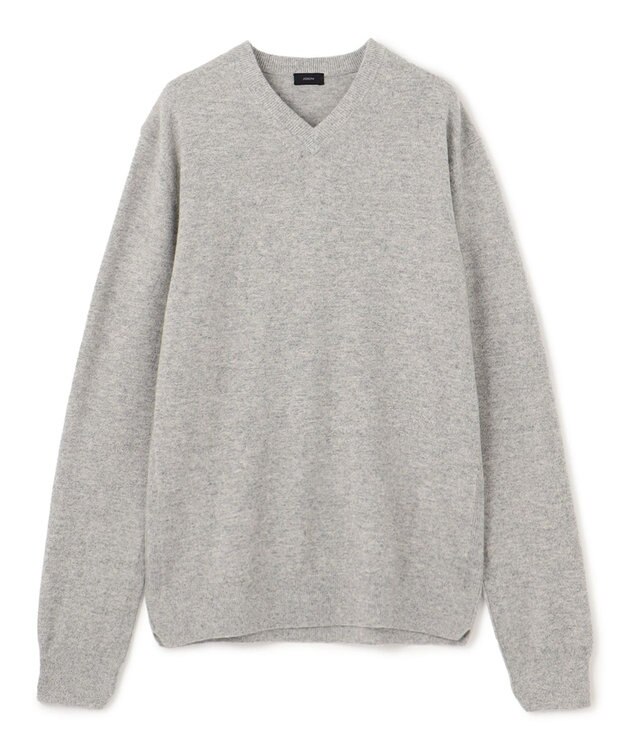 JOSEPH HOMME ピュアカシミヤ　Vネックニット ライトグレー系