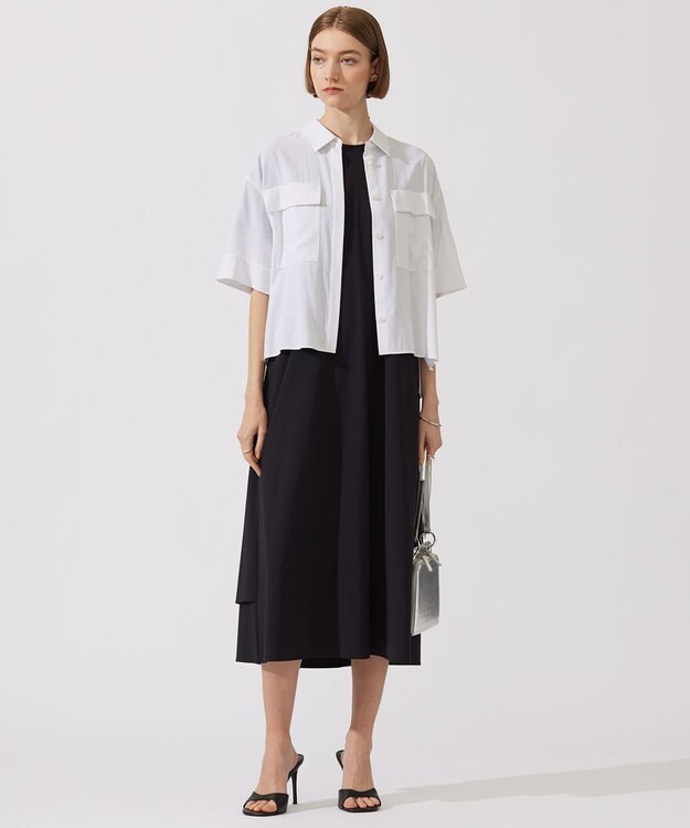 ICB 【接触冷感・UVカット・速乾・洗える】マットスキューバ  ワンピース ブラック系