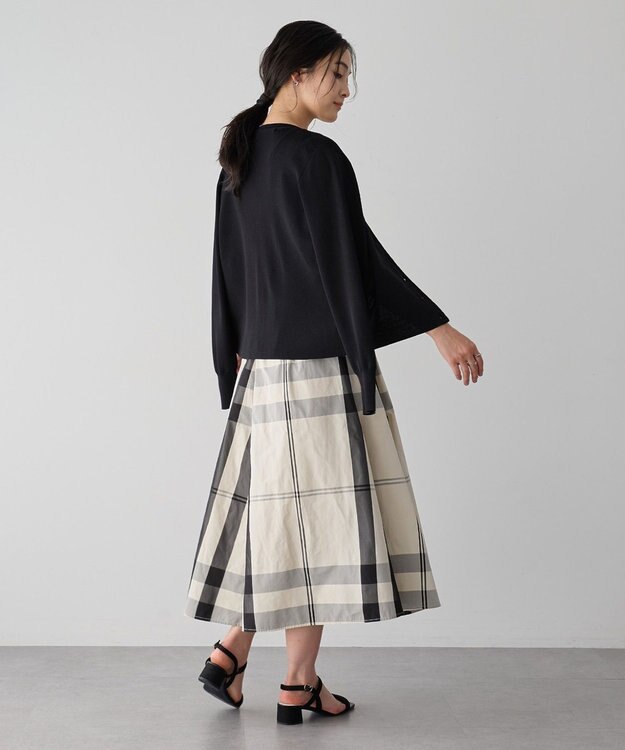 YECCA VECCA [UVカットマシンウォッシャブル]アンサンブルニット Black