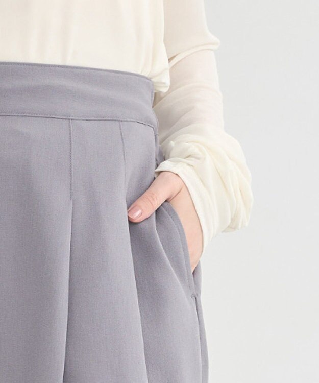 earth music&ecology 選べる丈タックスカーチョ Gray